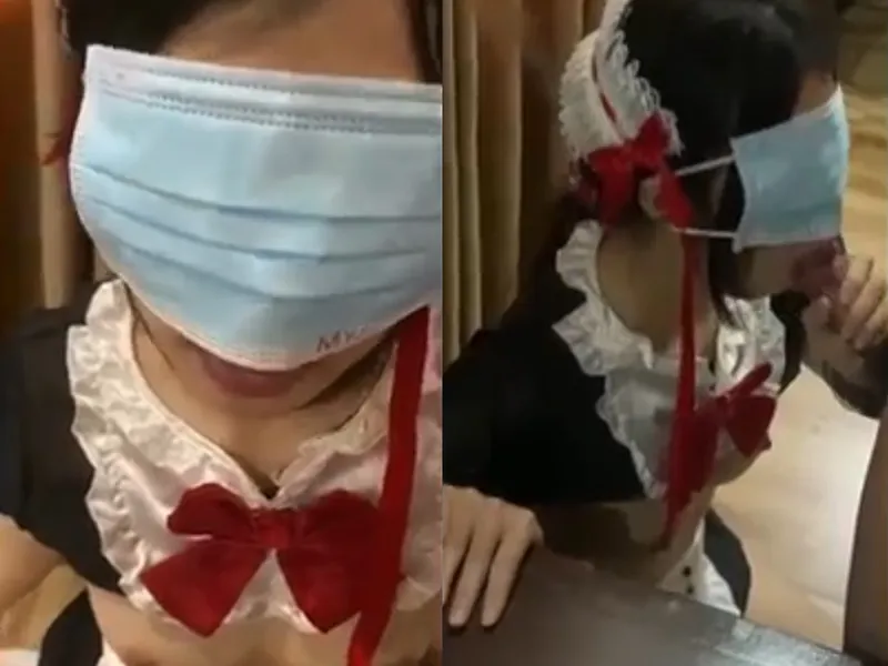 Gấu việt dâm cosplay nô lệ tình dục liếm bú con cò điêu luyện